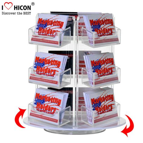 rotating business card holder|rotating postcard display stand.